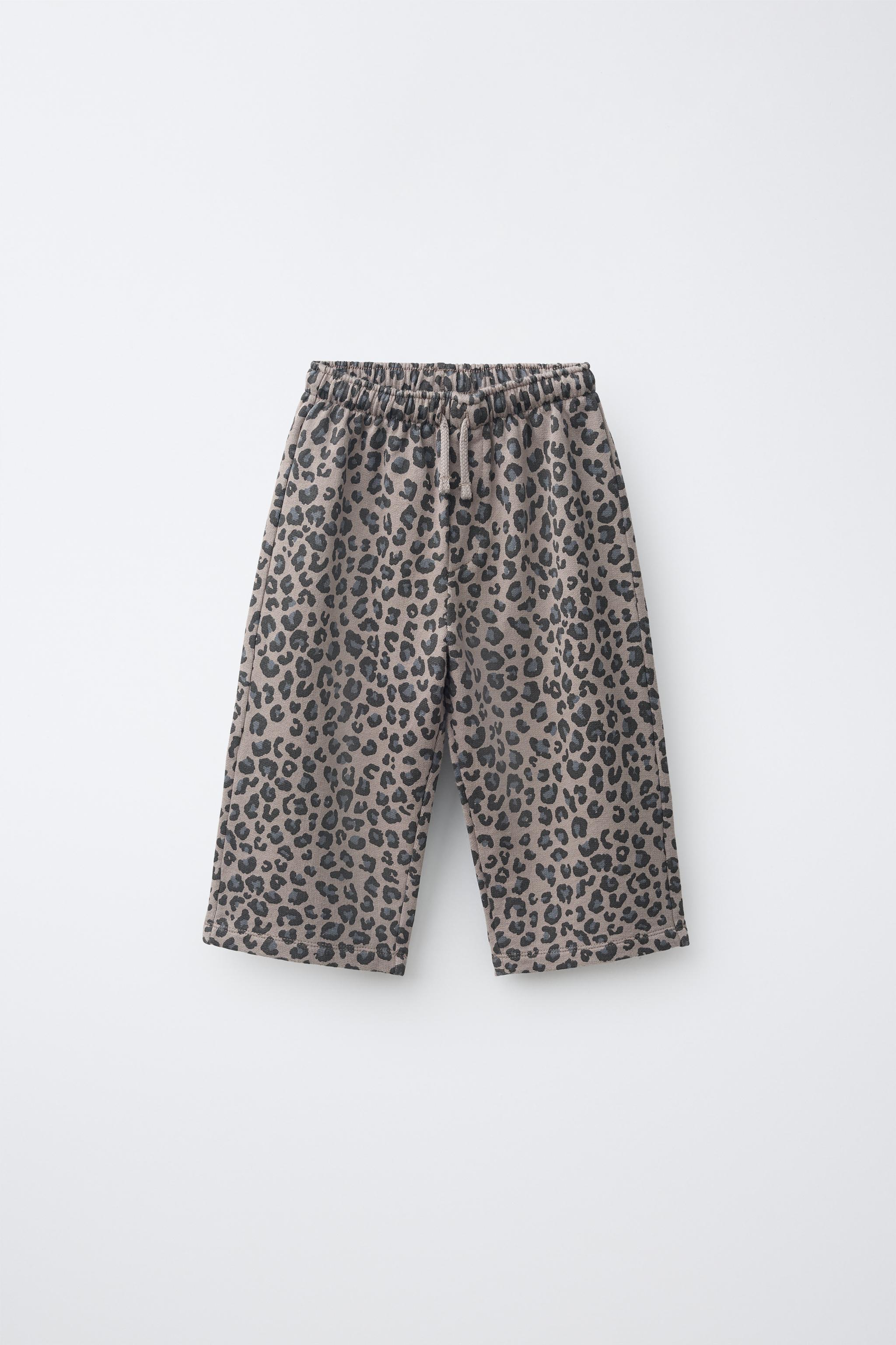 ANIMAL PRINT BALLOON PLUSH PANTS